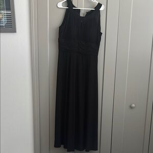 SLNY Black Halter Maxi Sundress